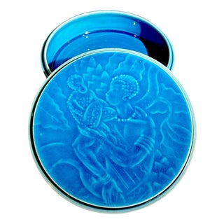 Porcelain Art Deco Jewellery Box attributed to Jais Nielsen for Bing & Grondahl Copenhagen, 1925 For Sale