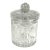 Mid Century Heavy Elaborately Cut Biscuit Jar For Sale