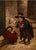 Antique Dutch Style Oil Painting of Children With a Cat by H. Sellin