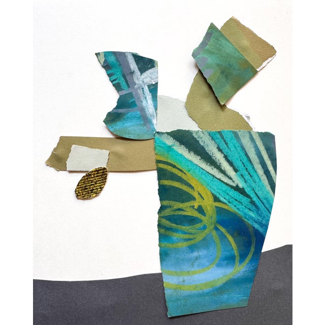 Abstract "Cut to the Feeling 1" Original Framed Collage on Paper by Zac Woodiel For Sale - Image 3 of 12