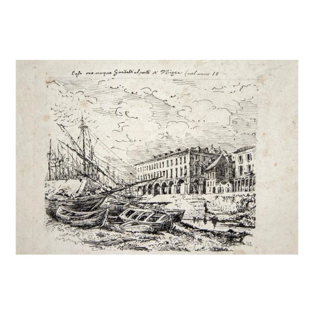 Garibaldi's House, Original Lithograph, Late 19th Century For Sale