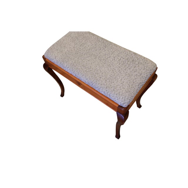 Mid-Century Modern Piano Stool in Stained Birch with Storage, 1950s For Sale - Image 3 of 8