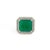 Natural Emerald Diamond Ring Size 6.25 14k W Gold 13.14 TCW Certified For Sale - Image 11 of 18