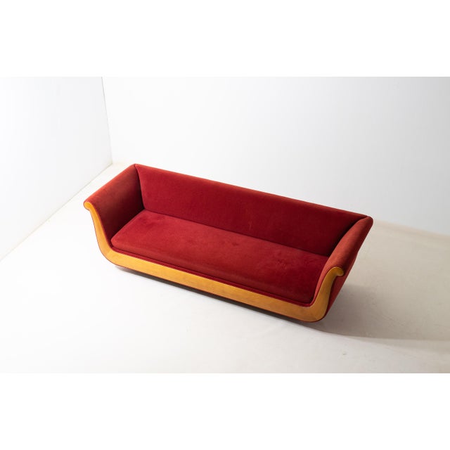 Primafila Sofa in Red Velvet by Molteni, 1990s For Sale - Image 6 of 11
