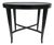Barbara Barry Collection for Baker Furniture Black Satin Lacquer Oval Shaped Side/End Table For Sale