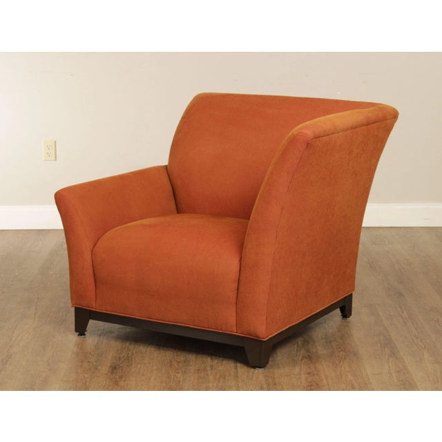 Modern Asymmetrical Custom Upholstered Club Chairs - A Pair For Sale In Philadelphia - Image 6 of 12