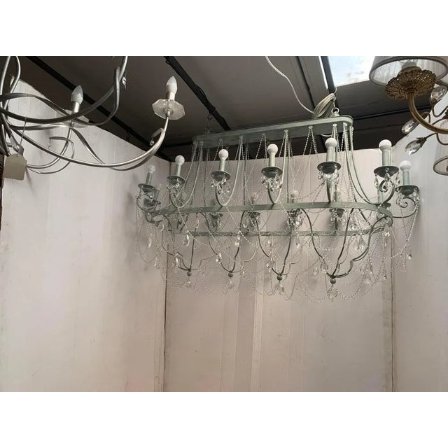 Florentine Art Black Metal 14 Light Wrought Iron Chandelier from Simoeng, Italy For Sale - Image 10 of 13