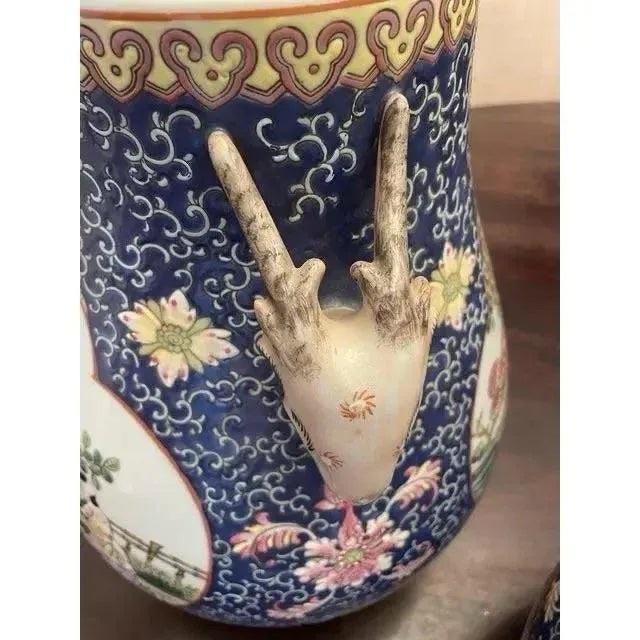 Mid 20th Century Chinese Statement Cachepot Vase- A Pair For Sale - Image 10 of 10