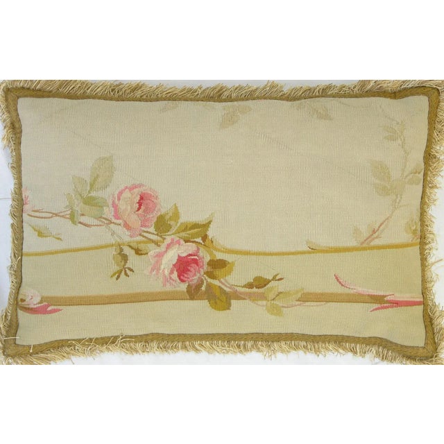 Antique 19th Century French Aubusson Tapestry Pillow For Sale In Los Angeles - Image 6 of 6