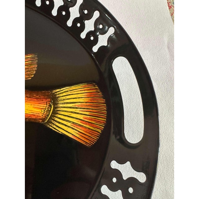 1950s 20th Century Puffer Fish Oval Metal Tray by Fornasetti For Sale - Image 5 of 8