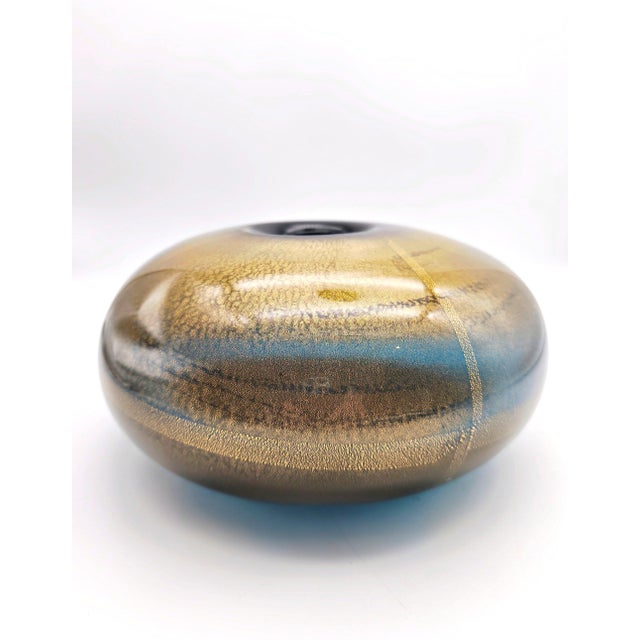 Mid-Century Modern Sommersi Oro Vase by Laura de Santillana for Venini, 1985 For Sale - Image 3 of 10