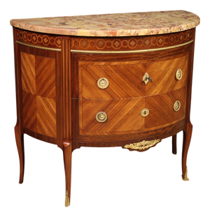 French Louis XVIi Style Half-Moon Commode, 1920