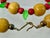 Green Murano Blown Art Glass Tutti Frutti Lampwork Fruit Salad 28” Necklace Tiki Party For Sale - Image 8 of 9
