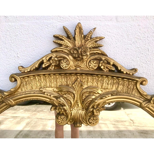 Large Early 20th Century Ornate Gold Rococo Mirror For Sale - Image 4 of 13