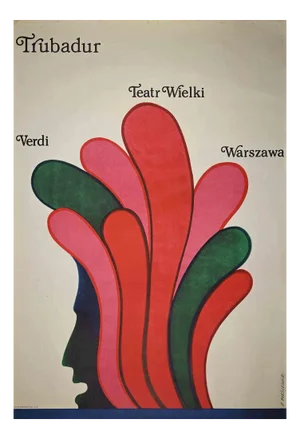 Trubadur Giuseppe Verdi Teatr Wielki, Vintage Offset Print, 1970s