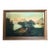 Antique Landscape Painting - Atmospheric Mountains Around a Camp For Sale
