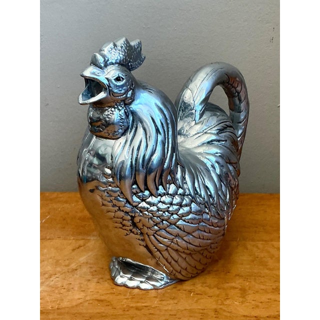 Vintage Arthur Court Pewter Rooster Pitcher For Sale - Image 11 of 18