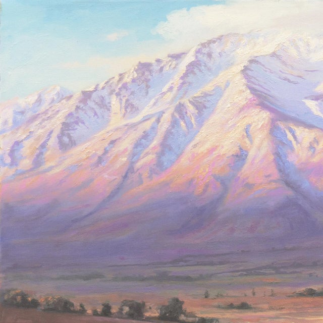 2010s 'Autumn, Sunrise Over Mt. Tom' by Richard Schloss, 2014, Santa Barbara Artist, Ventura Art Museum, Oil For Sale - Image 5 of 9
