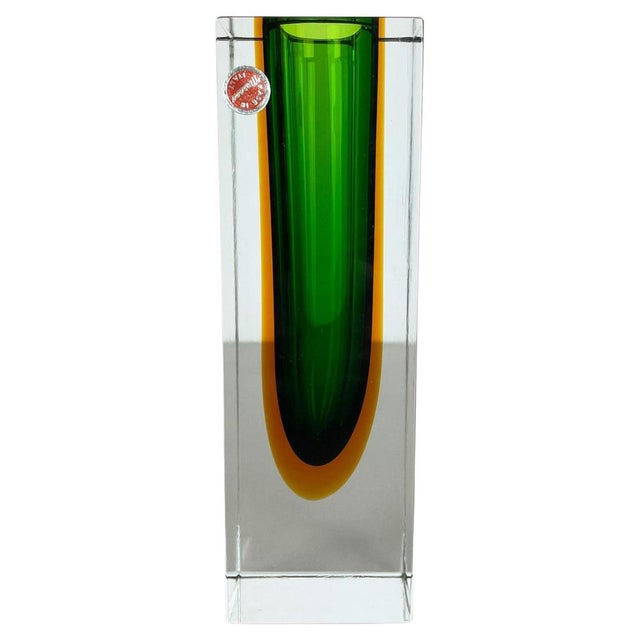 Murano Glass Sommerso Vase attributed to Flavio Poli, 1970s For Sale - Image 18 of 18