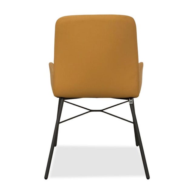 S1000 Dining Chairs in Yellow Leather, Set of 4 For Sale - Image 11 of 14