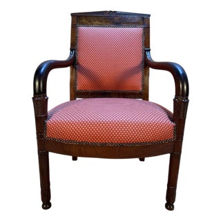 Empire Lounge Chair in Mahogany For Sale