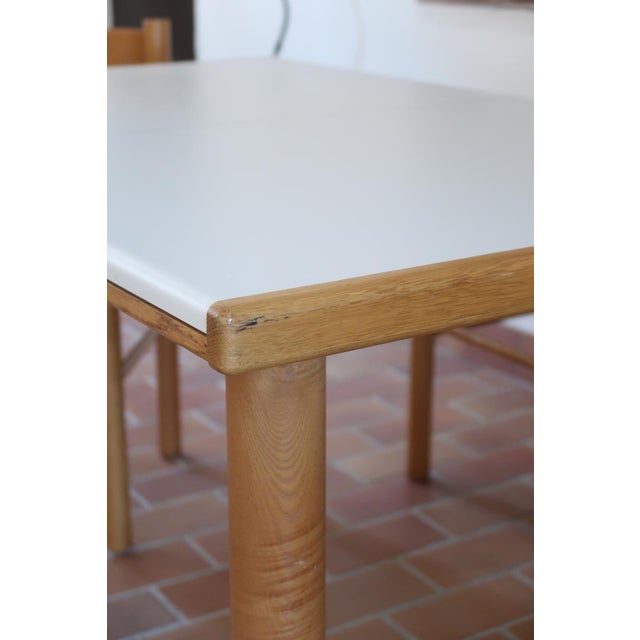 Habitat Extending Dining Table with Four Rush Seat Chairs, 1980s, Set of 5 For Sale - Image 10 of 18