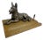 Antique Marble Pen Holder with Sculpture of a Dog, 1920s For Sale
