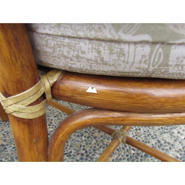 Pair of Vintage McGuire Rattan Barrel-Back Armchairs For Sale In San Francisco - Image 6 of 17