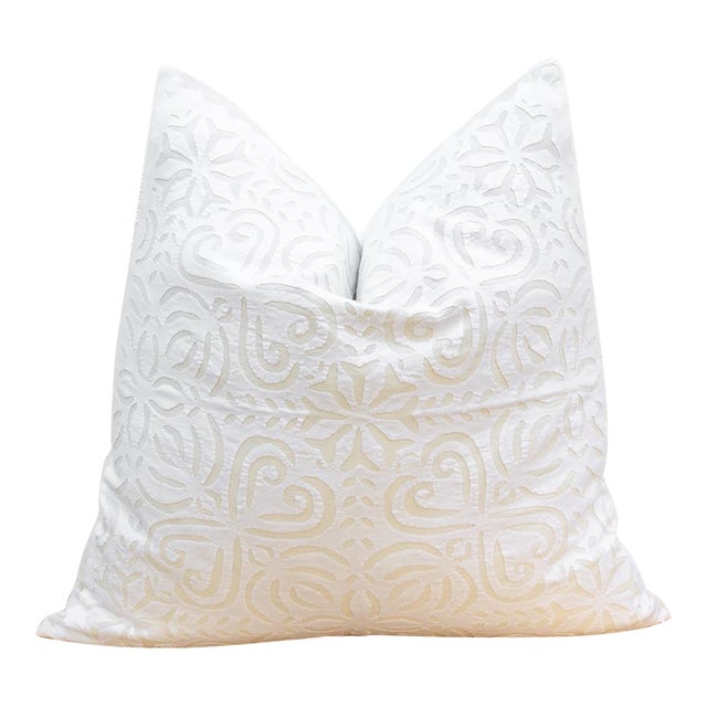 Pale Tide Euro Applique Pillow Cover For Sale