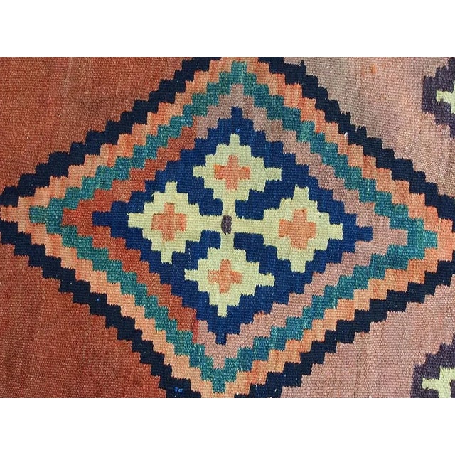 Antique Oriental Nomadic Ardabil Kilim, 1930s For Sale - Image 9 of 13