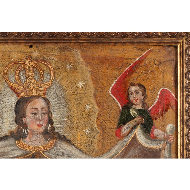 Our Lady of Carmel, Oil on Canvas, 19th Century For Sale - Image 4 of 14