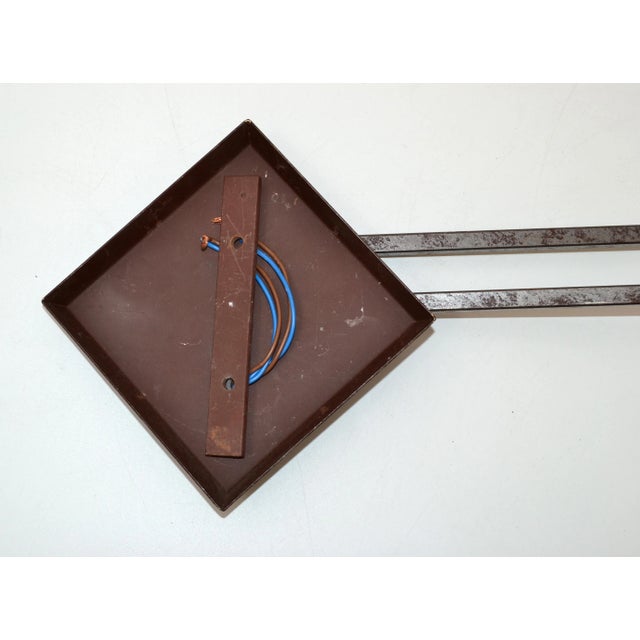 French Mid-Century Modern Metal & Brass Swing Arm Sconces, Wall Lights - Pair For Sale - Image 11 of 13