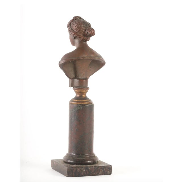 Figurative Mid 19th Century Grand Tour Bronze Bust of a Goddess For Sale - Image 3 of 5