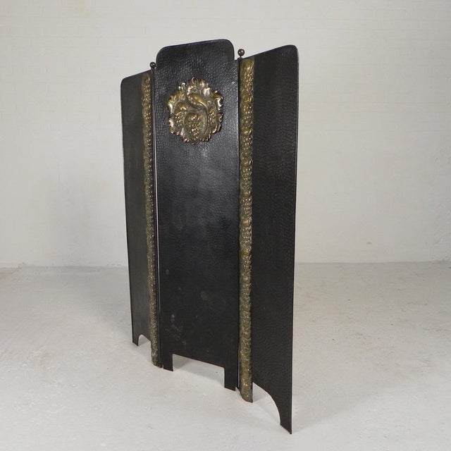 Art Deco Room Divider in Steel with Brass Details, 1930s For Sale - Image 4 of 18