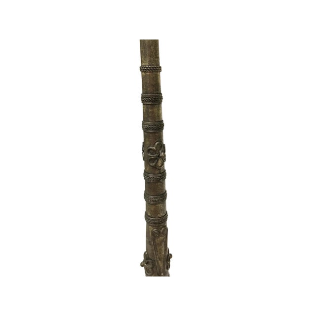 Antique Long Tribal Peacock Herbs Pipe For Sale - Image 4 of 7