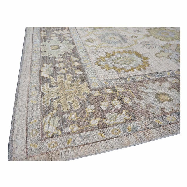 21st Century Turkish Oushak 10X14 Ash Brown, Buff & Khaki Handmade Area Rug #1144080 For Sale - Image 16 of 16