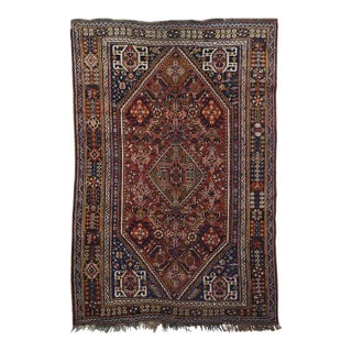 Antique Tribal Ghashghai Rug 5'5'' x 8'6'' For Sale