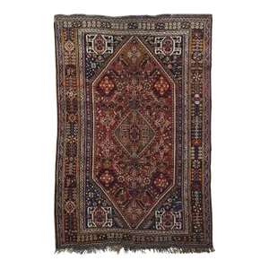 Antique Tribal Ghashghai Rug 5'5'' x 8'6''