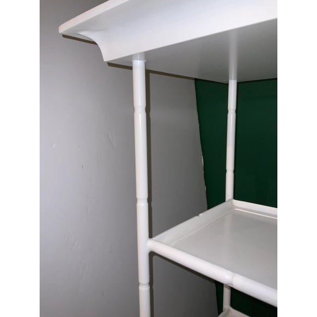 2020s Baker Asian Modern Custom White Metal Pagoda Etagere For Sale - Image 5 of 6