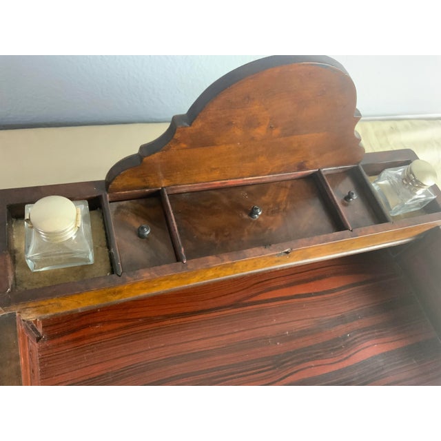 Wood Late 19th Century Victorian Marquetry Writing Slope For Sale - Image 7 of 10