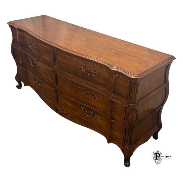 White Furniture Vintage White Furniture French Provincial Style Mahogany Dresser For Sale - Image 4 of 11