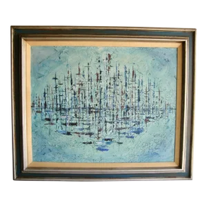 Mid Century Abstract Acrylic Painting