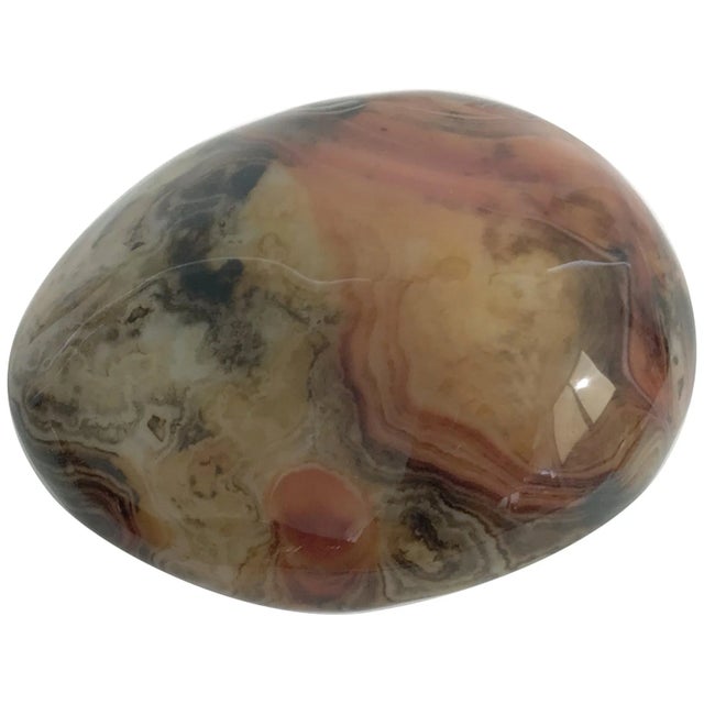 Onyx Mid 20th Century Agate Onyx Paperweight For Sale - Image 8 of 8