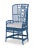 Not Yet Made - Made To Order Riviera Rattan Desk Chair, Navy For Sale - Image 5 of 5