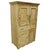 Antique French Country Farmhouse Beige Distressed Paint Kitchen Cupboard Cabinet. Item features antique alligatored...