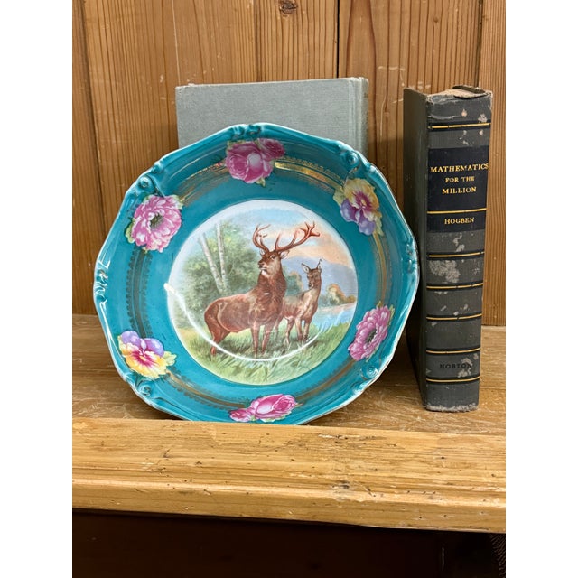 Late 19th Century Fabulous Antique Royal Vienna Deer Dish. 9.5” Wide For Sale - Image 4 of 9