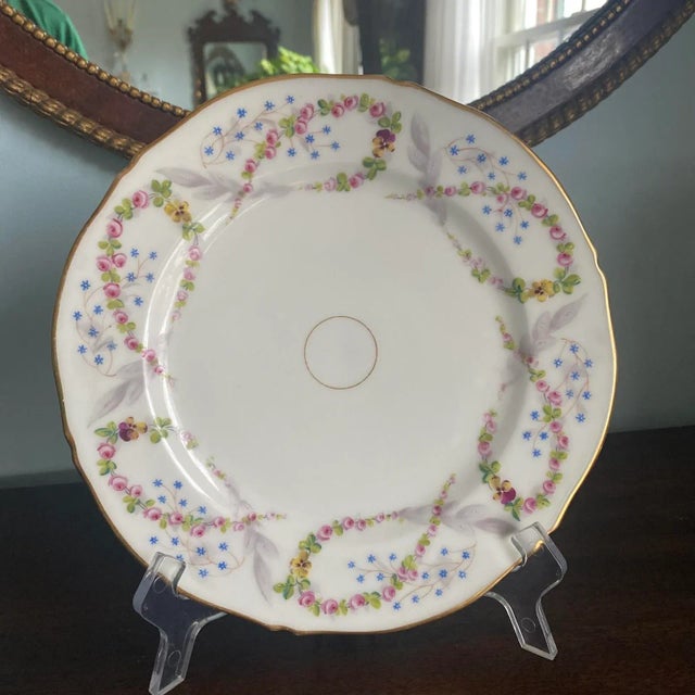 19th Century French Porcelain Plates- Set of 8 For Sale - Image 9 of 13