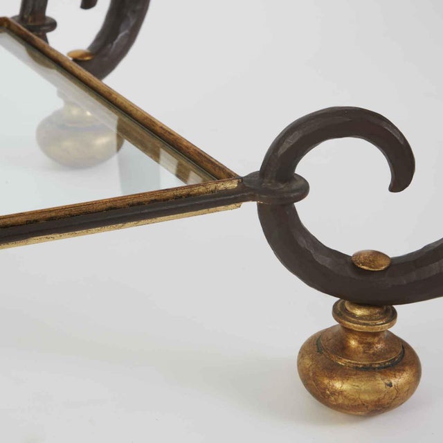 Rectangular Crystal and Iron Coffee Table, 1980s For Sale - Image 6 of 9