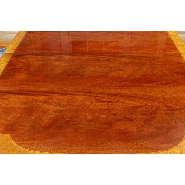 Vintage Baker Double Pedestal Extension Dining Table For Sale In New York - Image 6 of 12