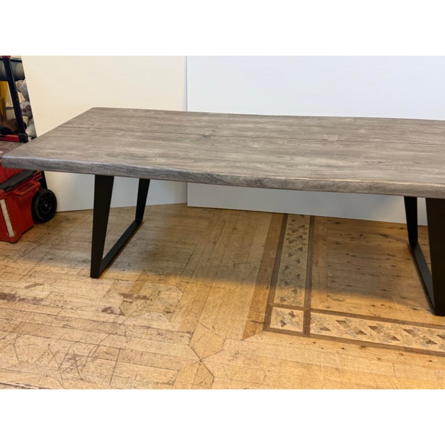 Crate & Barrel Yukon Live Edge Dining Table For Sale In San Francisco - Image 6 of 12
